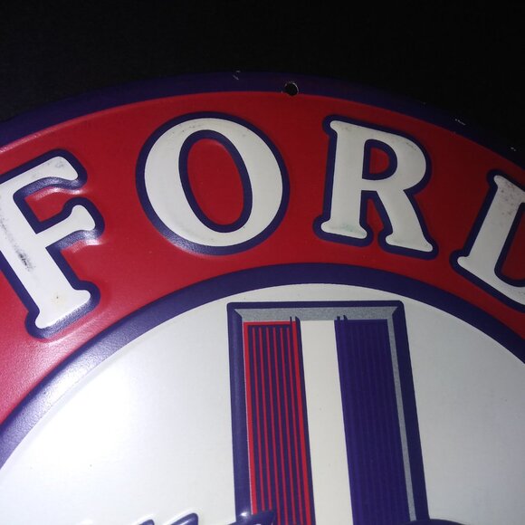 Ford Mustang Round Logo Metal Sign Man Cave Garage Decor Open Roads Brand - Picture 5 of 5